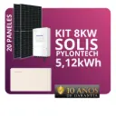 KIT 8 kW Solis Pylontech Híbrido 5.12 kWh