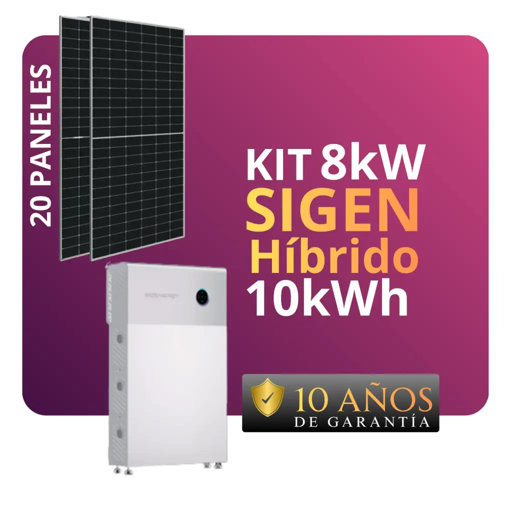 KIT 8 kW Sigen Híbrido 10 kWh